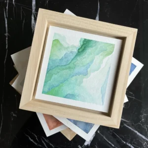 Aquarell Bild quadratisch Stapel