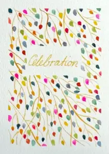 Aquarell Karte Celebration