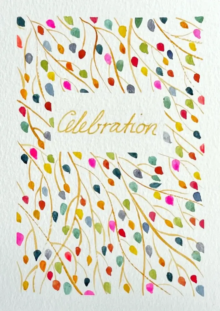 Aquarell Karte Celebration