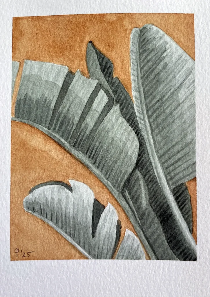 Aquarell Karte Palme