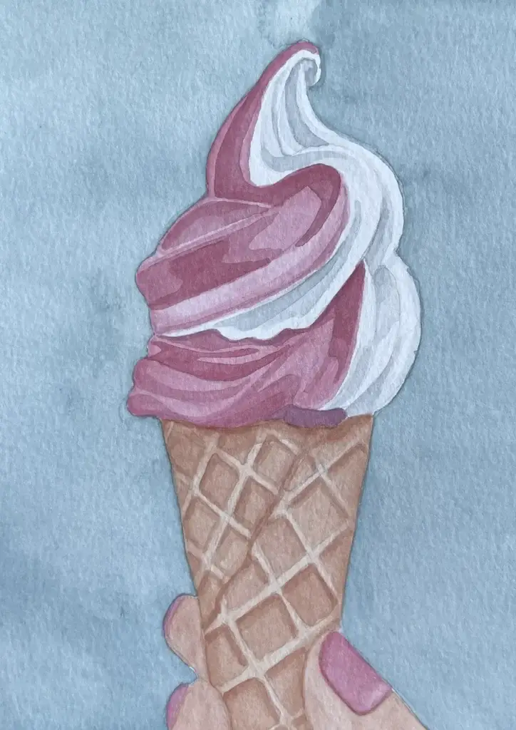 Aquarell Karte Soft Ice Brombeere