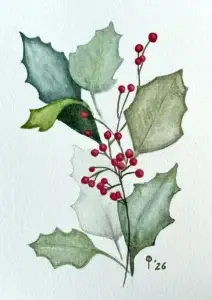 Aquarell Karte Stechplame