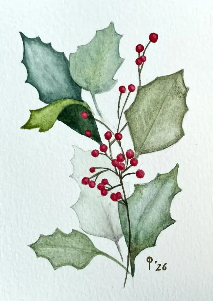 Aquarell Karte Stechplame