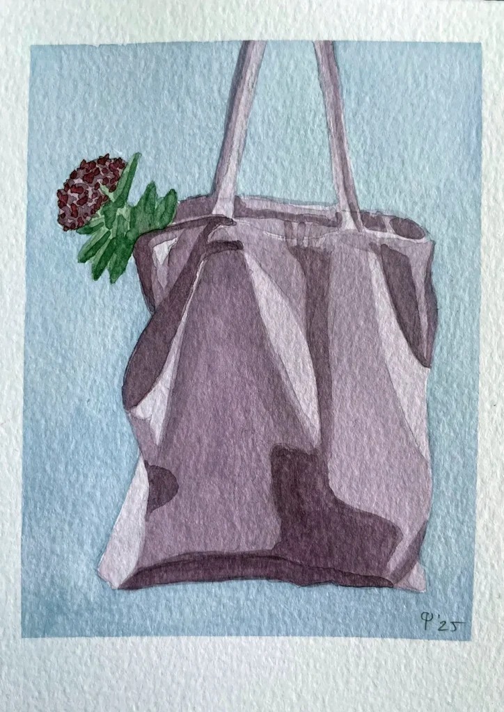 Aquarell Karte Stofftasche