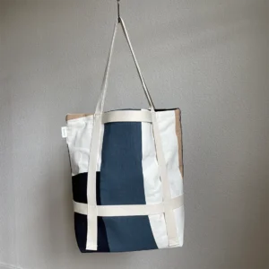 Hut-Tasche blau-beige​ front