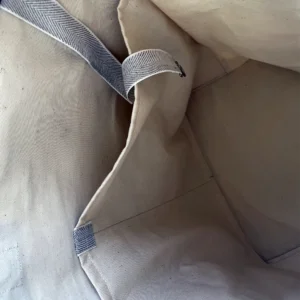 Inneneinteilung der Hut-Tasche blau-hellbraun